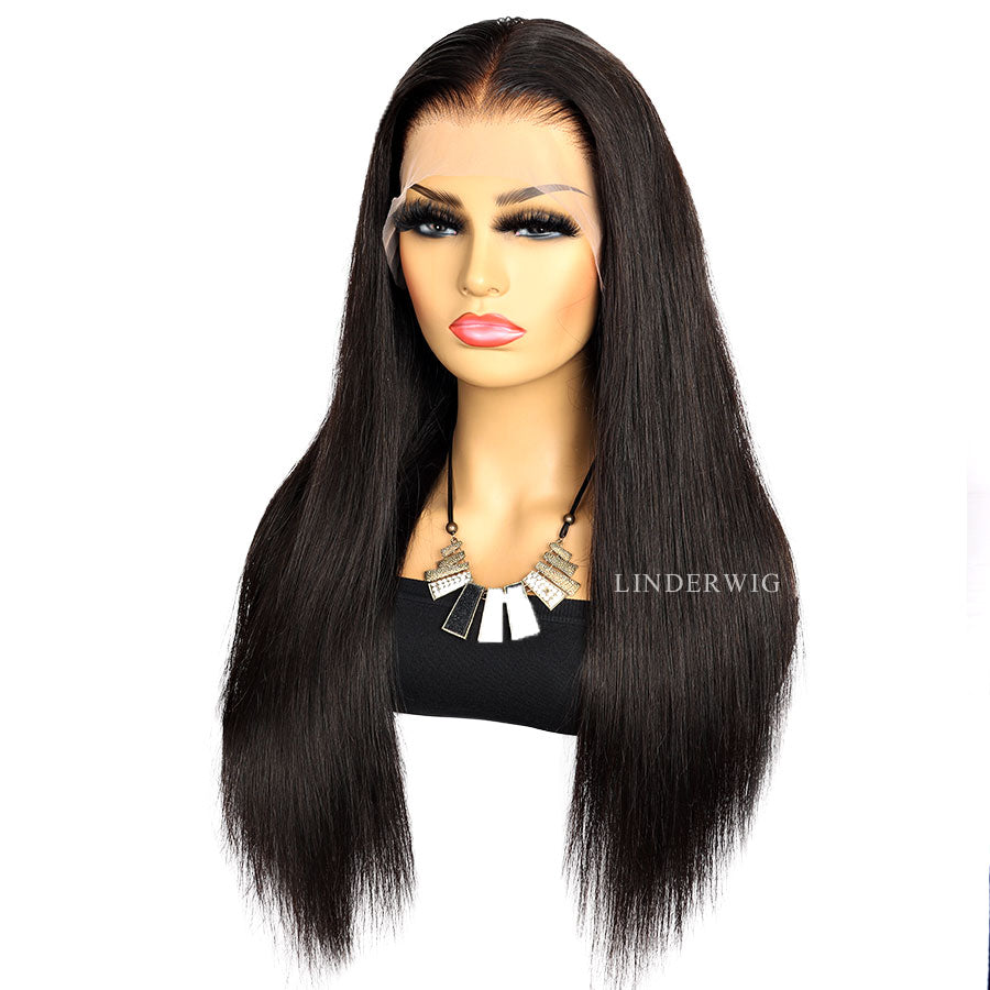 Long Straight 13x6 HD Lace Front Wigs Clean Bleached Knots Human Hair Wigs [13X6SSHD]