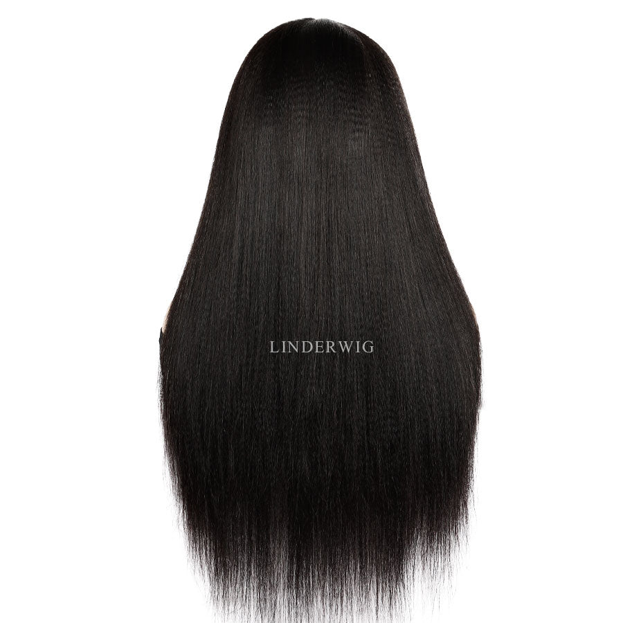 Realxed Yaki Straight 13x4 HD Full Frontal Glueless Melted Skin Lace Wig [13X4FYKHD]