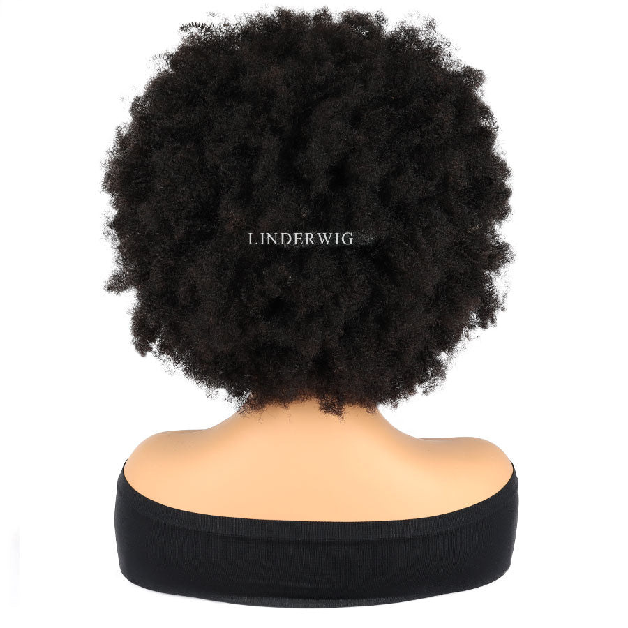 Big Density Afro Kinky Bob Lace Wig Glueless Virgin Human Hair [BOB05]