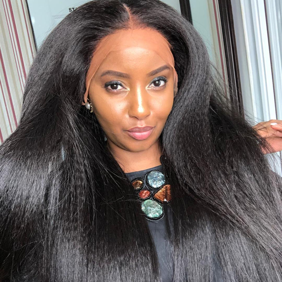 Exquisite Kinky Straight Lace Wig View for Your Screen Exquisite Kinky Straight Lace Wig View for Your Screen
