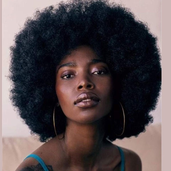 Big Density Afro Kinky Bob Lace Wig Glueless Virgin Human Hair [BOB05]