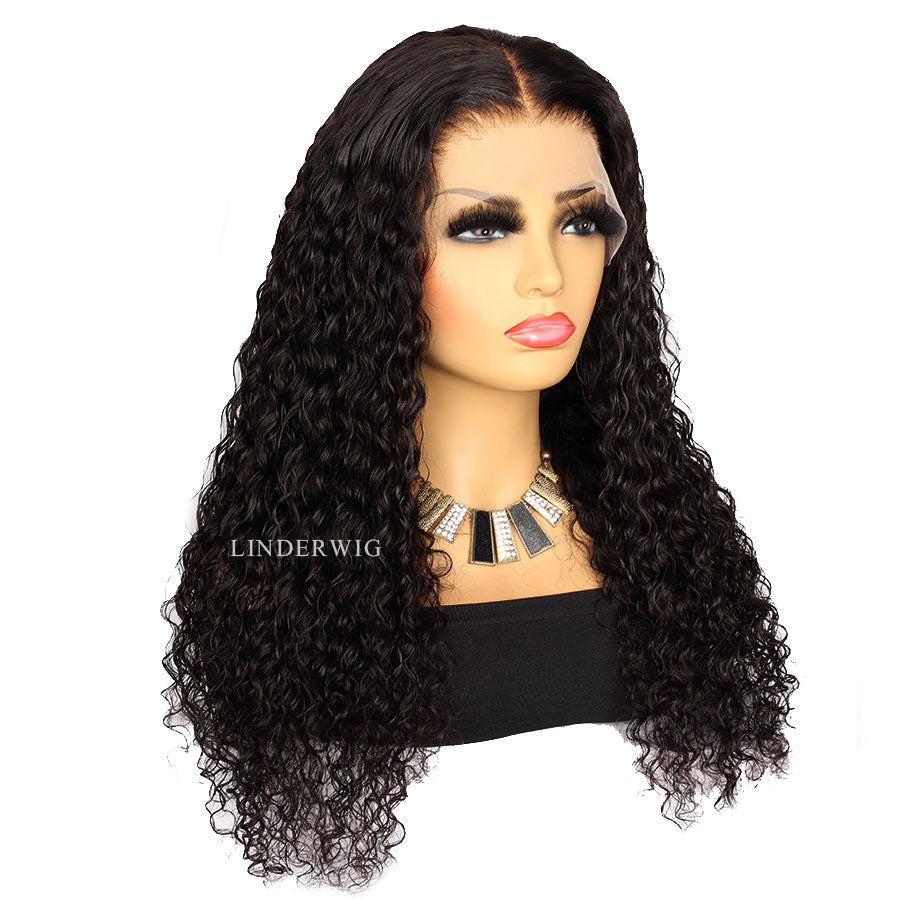 13X4 Full Frontal Wig Deep Wave Brazilian Virgin Human Hair Wigs [13X4FDW]