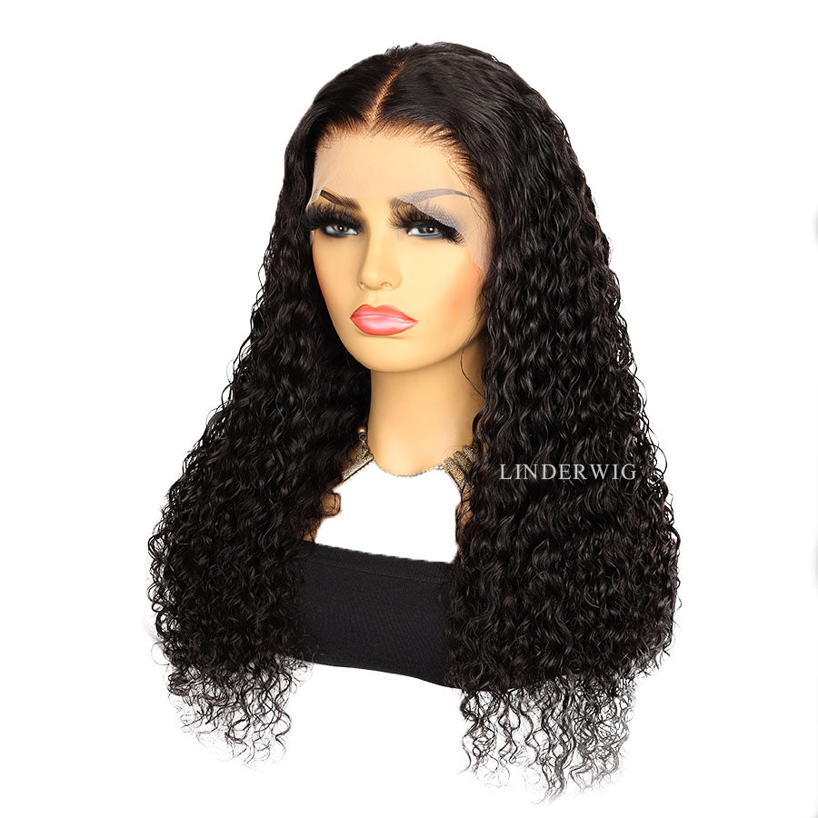 13X4 Full Frontal Wig Deep Wave Brazilian Virgin Human Hair Wigs [13X4FDW]