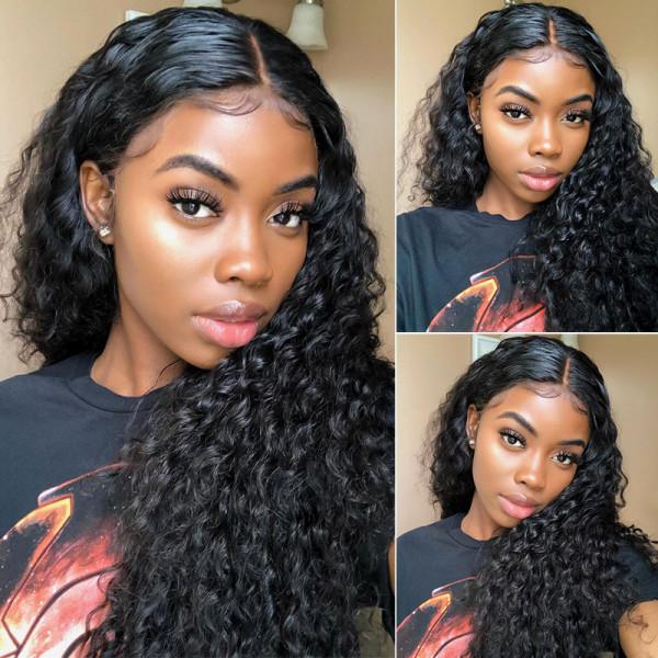 Glueless Deep Wave 13x4 Full Frontal HD Lace Wigs Virgin Human Hair [13X4FDWHD]