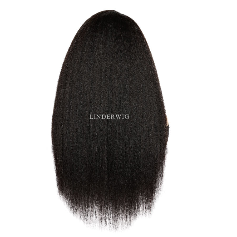 Virgin Brazilian Kinky Straight 13x4 Full Frontal Glueless Lace Wig [13X4FKS]