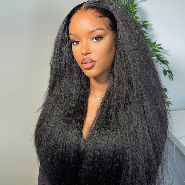 Real HD 13X4 Full Frontal Lace Front Wigs Kinky Straight Lace Front Wigs [13X4FKSHD]