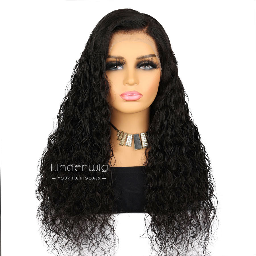 Pre-Plucked Hairline 13x6 Lace Front Wigs Natural Curly Virgin Human Hair Wigs [13X6NW]