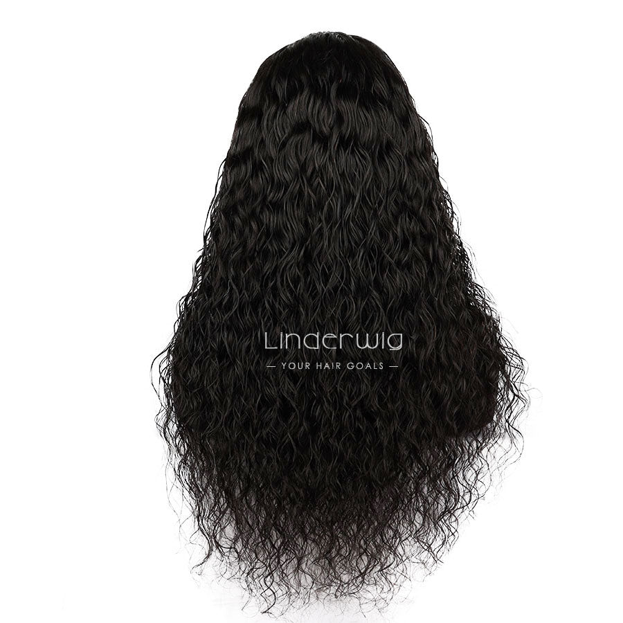 Real 13X4 Full Frontal Wig Natural Curly Brazilian Virgin Human Hair Wigs [13X4FNW]