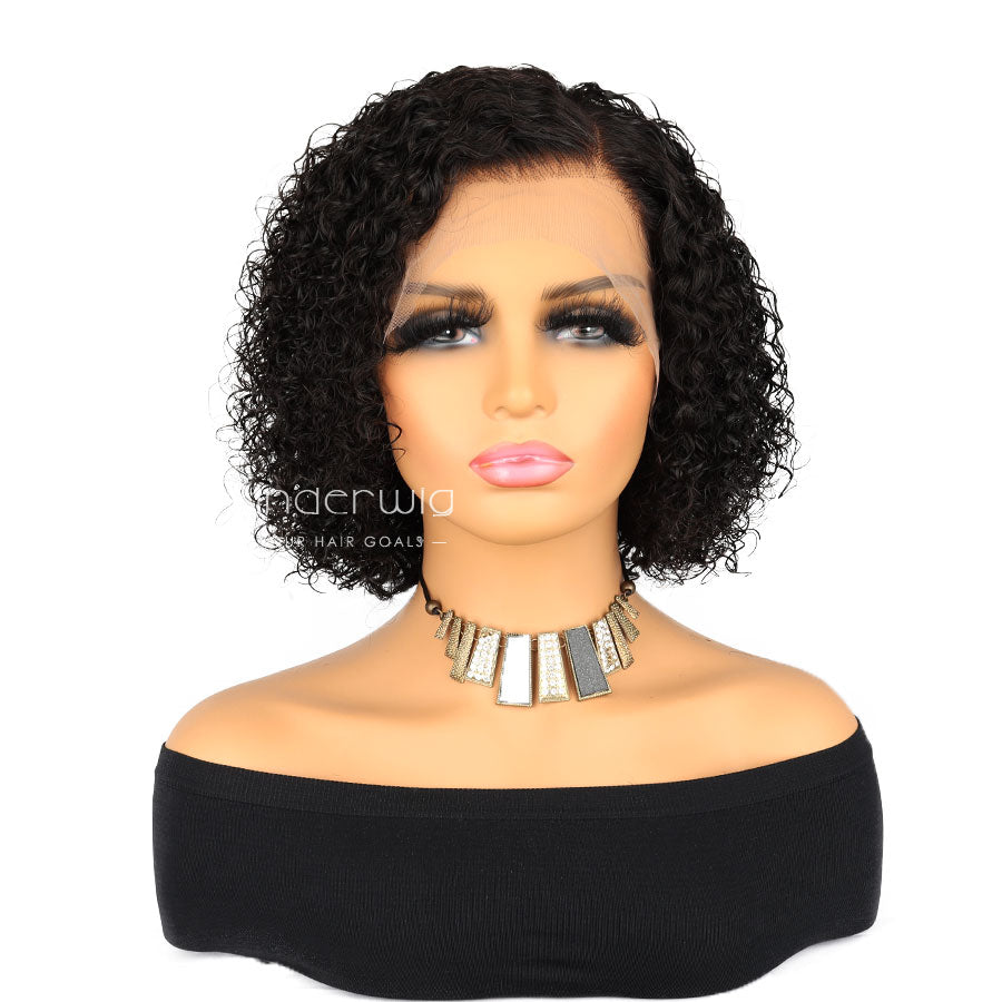 Curly Bob Lace Front 8 inch Short Pixie Cut Virgin Hair For Black Women [BOB11]