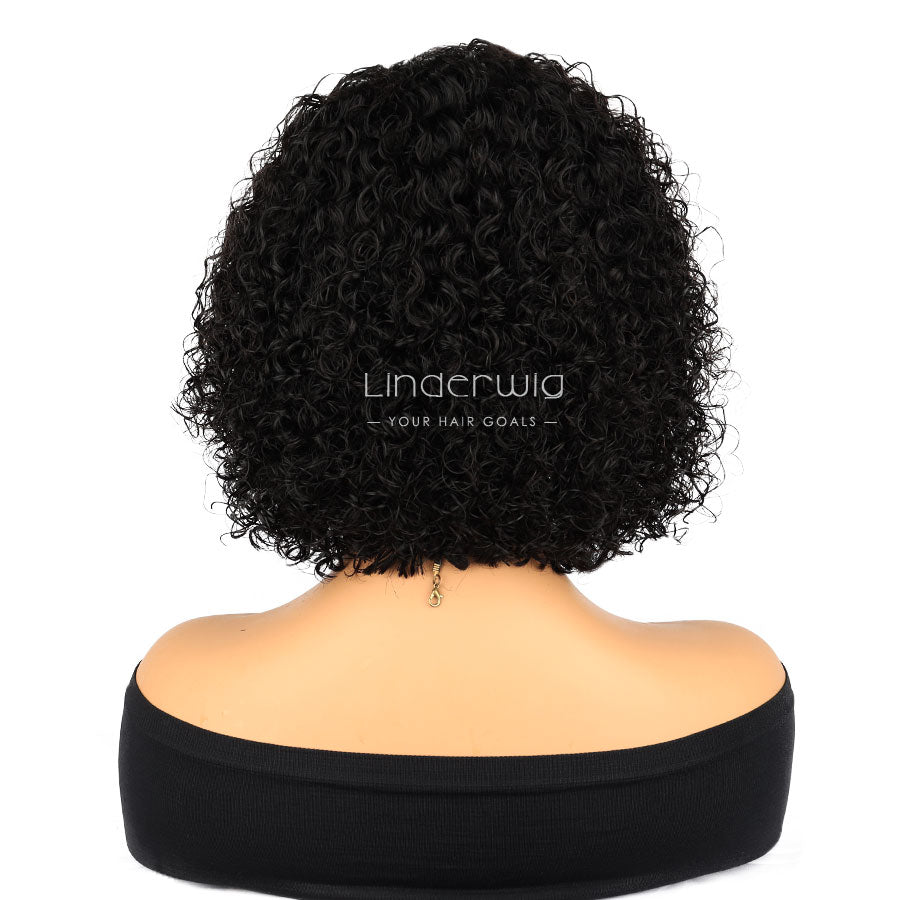 Curly Bob Lace Front 8 inch Short Pixie Cut Virgin Hair For Black Women [BOB11]