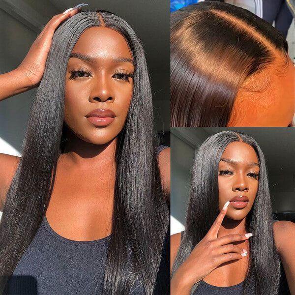 Realxed Yaki Straight 13x4 HD Full Frontal Glueless Melted Skin Lace Wig [13X4FYKHD]